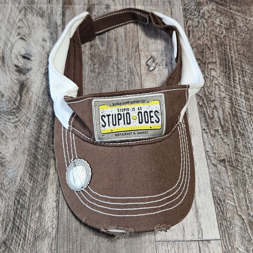 SUN VISOR UNISEX BUILT IN BOTTLE CAP OPENER BUBBA GUMP SHRIMP RARE HAT ORLANDO
